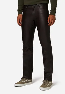 Image de Bono Cow Waxy Jeans en cuir par Ricano - Marron / 36