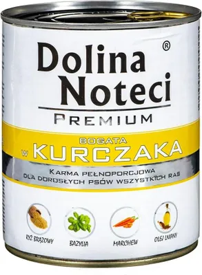 Obrázek produktu pro Dolina Noteci Premium, kompletní krmivo pro psy, konzervované, kuře, 800 g