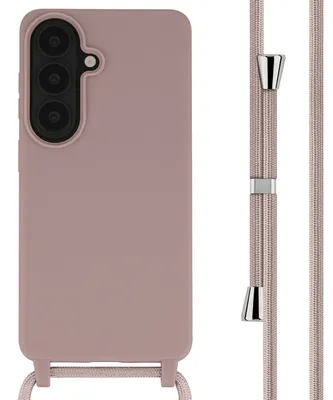 Imagen del producto de Funda de Silicona con Cuerda para Samsung Galaxy S26 - Sand Pink