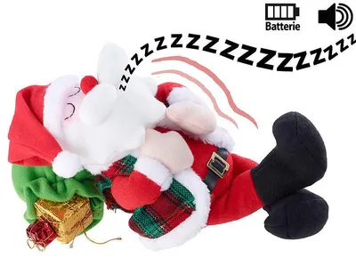 Image de Père Noël ronflant avec mouvements respiratoires