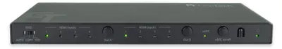 Image de Commutateur HDMI eARC – 4 entrées, 2 sorties – 4K 60Hz, Dolby Vision Atmos – Noir – Adapté pour barres de son