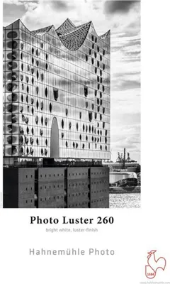 Produktbild von Hahnemühle Photo Luster 260 / 290, Satin, 260 g/m², Tintenstrahl, A4, Weiß, Harz