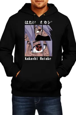 Immagine prodotto di Felpa con cappuccio da uomo Japan Manga Comics Anime Naruto Kakashi Chidori Var-048 Hatake Chidori, Man 2XL , Noir