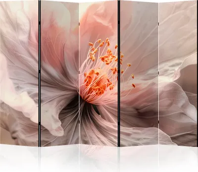 Produktbild von LUMASOUL Paravent doppelseitiger, Paravent Raumteiler Innen, Blumen Motiv, 225x172 cm