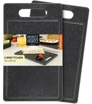 Produktbild von Moritz & Moritz 2tlg Kunststoffbrett Granit mit Saftrille
