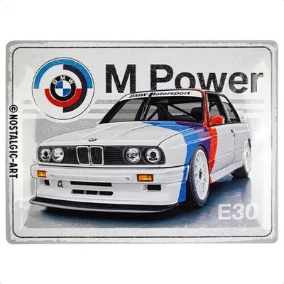 Produktbild von Nostalgic-Art - Blechschild 30 x 40 cm - BMW Motorsport - M Power E30