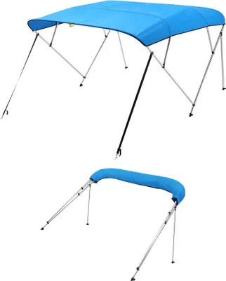 Produktbild von Bootdach Bimini Top Bootsverdeck - Blau 4 Bögen 216-229cm - Sonnenschutz für Boote