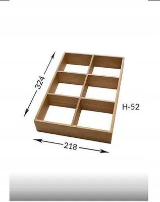 Produktbild von Peka Holz-Schubladenorganizer 6 Fächer Eiche 324x218mm
