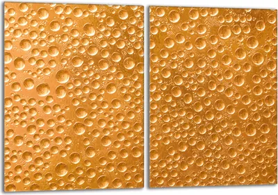 Image de Set de plaques de recouvrement pour cuisinière 2x40x52 cm Couverture de la plaque vitrocéramique en verre Protection contre les éclaboussures, Gouttes d'or