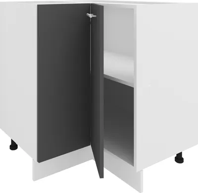 Immagine prodotto di Armadio angolare | Piedi regolabili in altezza | Dimensioni H. 82 x W. 76 x D. 76 cm | Armadio inferiore da cucina | Armadio da cucina - Esilo