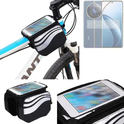 Produktbild von K-S-Trade Rahmentasche Fahrrad-Halterung kompatibel mit Realme 12 Pro 5G Rahmenhalterung Fahrrad Handyhalterung Fahrradtasche Handy Smartphone