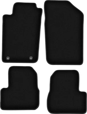 Immagine prodotto di Tappetini in velluto per Peugeot 206 (1998-2010, hatchback, SW, station wagon, CC, cabrio) neri, set 4 pz, con fissaggi