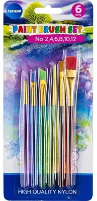 Produktbild von Kunstpinselsatz aus Kunststoff, 6 Stück - Panta Plast