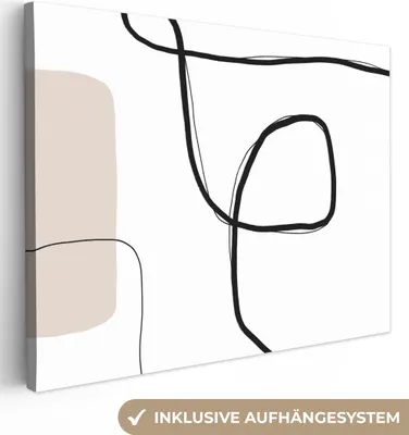 Obrázek produktu pro OneMillionCanvasses® - Plátno nástěnné umění - Abstraktní - Pastel - Minimalismus, nástěnná malba, nástěnné dekorace obrazy obývací pokoj, 80x60cm