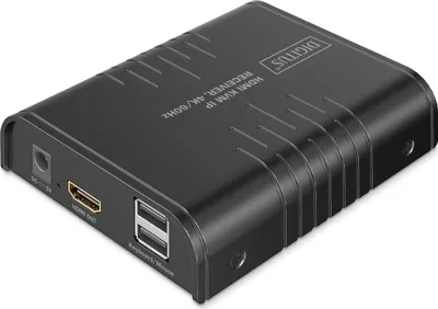 Produktbild von DIGITUS HDMI KVM IP Receiver 4K/60Hz schwarz