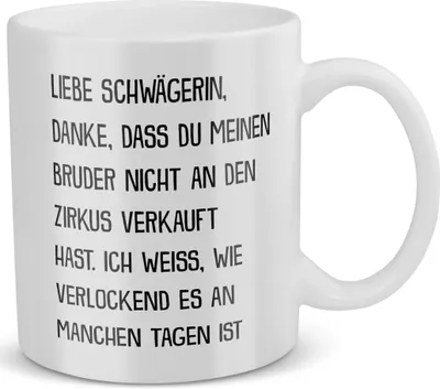 Produktbild von 22Feels Schwägerin Geschenk Hochzeit Frauen Tasse Weihnachten Geburtstag Haferl Kaffeetasse Geschenkidee