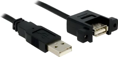 Zdjęcie produktu dla DeLOCK 1m 2xUSB2.0-A, 1 m, USB A, USB A, USB 2.0, Męska/Żeńska, Czarny
