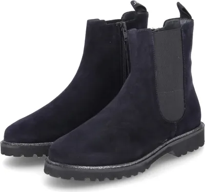 Produktbild von Sioux Damen Chelsea Boots/ Stiefeletten MEREDITH Dunkelblau samtiges Rauleder Größe: 37,5