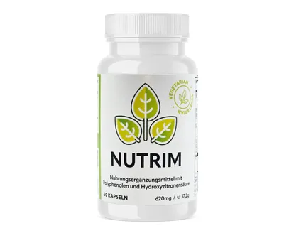 Produktbild von Nutrim vegane Kapseln mit Knotentang, Ingwer, Grünem Tee, Grünem Kaffee und Kardamom