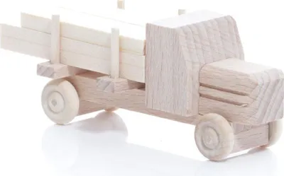 Zdjęcie produktu dla Drewniana zabawka Ciężarówka do przewozu drewna naturalnego HxBxT 3,5x7,5x3cm NOWA