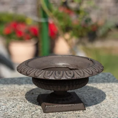 Produktbild von Französische Amphore aus Gusseisen, Blumenvase, Gartendeko