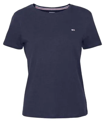 Image de Tommy Hilfiger - T-shirt pour femme, col rond NA285 (XS) (bleu marine foncé)