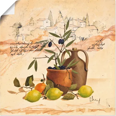 Produktbild von ARTland Poster Toskana Erinnerungen Größe: 70x70 cm