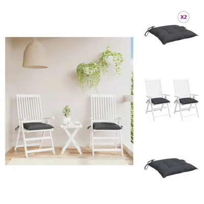 Immagine prodotto di vidaXL Cuscino per sedia 2 pz. Antracite 50x50x7 cm Tessuto Oxford - Cuscino per sedia