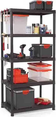 Image de KIS Etagère en plastique "PLUS", XL/5 noir