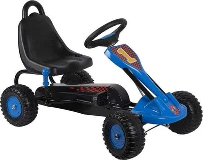 Obrázek produktu pro Motokára Merkloos - Ocel - Nastavitelná - Ruční brzda - Max. 35 kg - 3-4 roky - Modrá/černá
