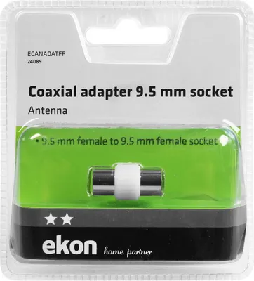 Produktbild von Ekon ECANADATFF, 9.5 mm, 9.5 mm, Weiblich, Weiblich, Weiß, Sichtverpackung