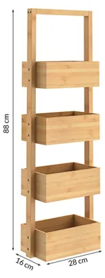 Productafbeelding van Badkamerrek Bamboe 88x16x28cm