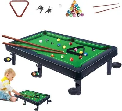 Produktbild von Famanu Mini-Pooltisch - Kompakt und tragbar - 56 x 32 x 15,5 cm