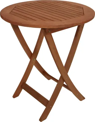Produktbild von DEGAMO Gartentisch Bistrotisch Klapptisch Holztisch RIO 65cm rund, Eukalyptus geölt