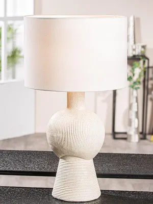 Produktbild von GILDE Tischleuchte, "Sable", Kunstharz, creme, , H. 55 cm, D. 30,5 cm 52970
