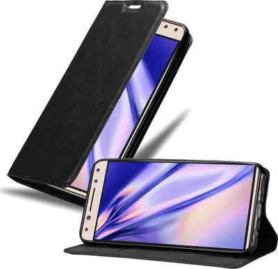 Obrázok produktu pre Cadorabo kryt pre Alcatel 5 ochranný kryt v čiernej farbe puzdro na mobilný telefón kryt magnetické zatváranie