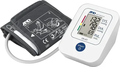Obrázok produktu pre A&D Medical UA-611, Horné rameno, Automatické, Biela, LCD, 22 - 32 cm, AAA