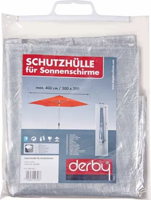 Produktbild von Schutzhülle Sonnenschirm Doppler bis max. 400 cm / 300 x 300 cm Polyester grau