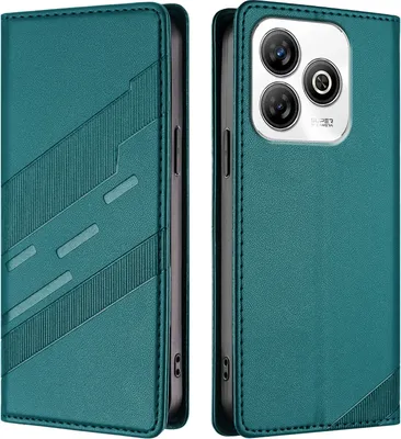 Image de Etui pour ZTE Blade V60 Smart, étui portefeuille en cuirPolyuréthaneavec fente pour cartes et fonction stand Grün