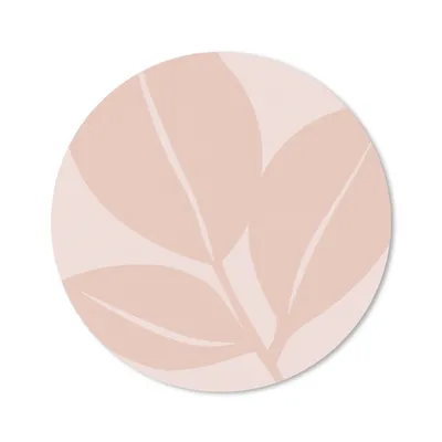 Produktbild von MuchoWow® Mauspad Mousepad Sommer - Blätter - Rosa - Pastell 20x20 cm - Mousepads - Maus Mat - Pad - Mausunterlage - Schreibtischmatte