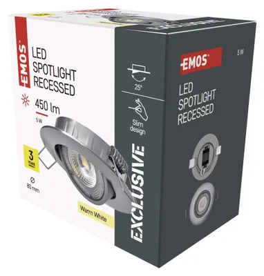LED bodové svítidlo SIMMI 8 cm, 5 W, teplá bílá