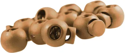 Produktbild von 10 Einloch-Kordelstopper für Kordelenden, rund 15x19mm, Farbwahl