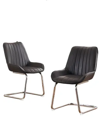 Image de Chaises - Chaises de salle à manger - Chaises de cuisine - Chaises de salon - Chaises noires - Revêtement en similicuir