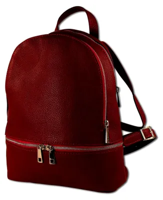 Produktbild von Damen Cityrucksack Leder Tasche dunkelrot Leder Cityrucksack