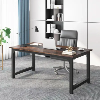 Produktbild von Computertisch Arbeitsplatz Rustikal/Schwarz 160 x 80 x 75 cm