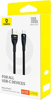 Zdjęcie produktu dla Kabel USB-A do USB-C Baseus Flash 2 100W 1m czarny