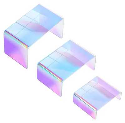Acryl-Display-Erhöhungen 3er-Set Regenbogen 3,5" 4,5" 5,25"