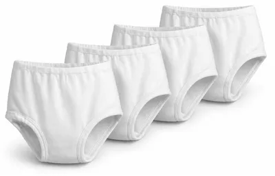 Produktbild von 4x Damen Slips Unterhosen Unterwäsche Baumwolle, Weiß/48/50