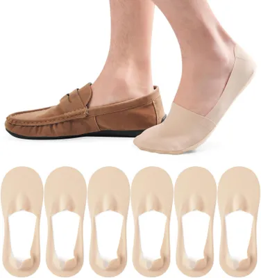 Imagen del producto de Calcetines deportivos para hombre, antideslizantes, invisibles, ligeros, paquete de 6 pares, absorbentes de sudor, suaves para la piel