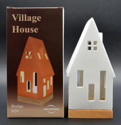 Produktbild von Village House Porzellan-Teelichthaus 19x8,1x8,1 cm (HxBxT) H70